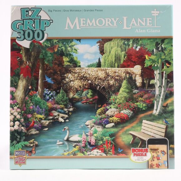 Master Pieces Jigsaw Puzzle Memory Lane 300 Large EZ Grip pieces - Picture 1 of 11